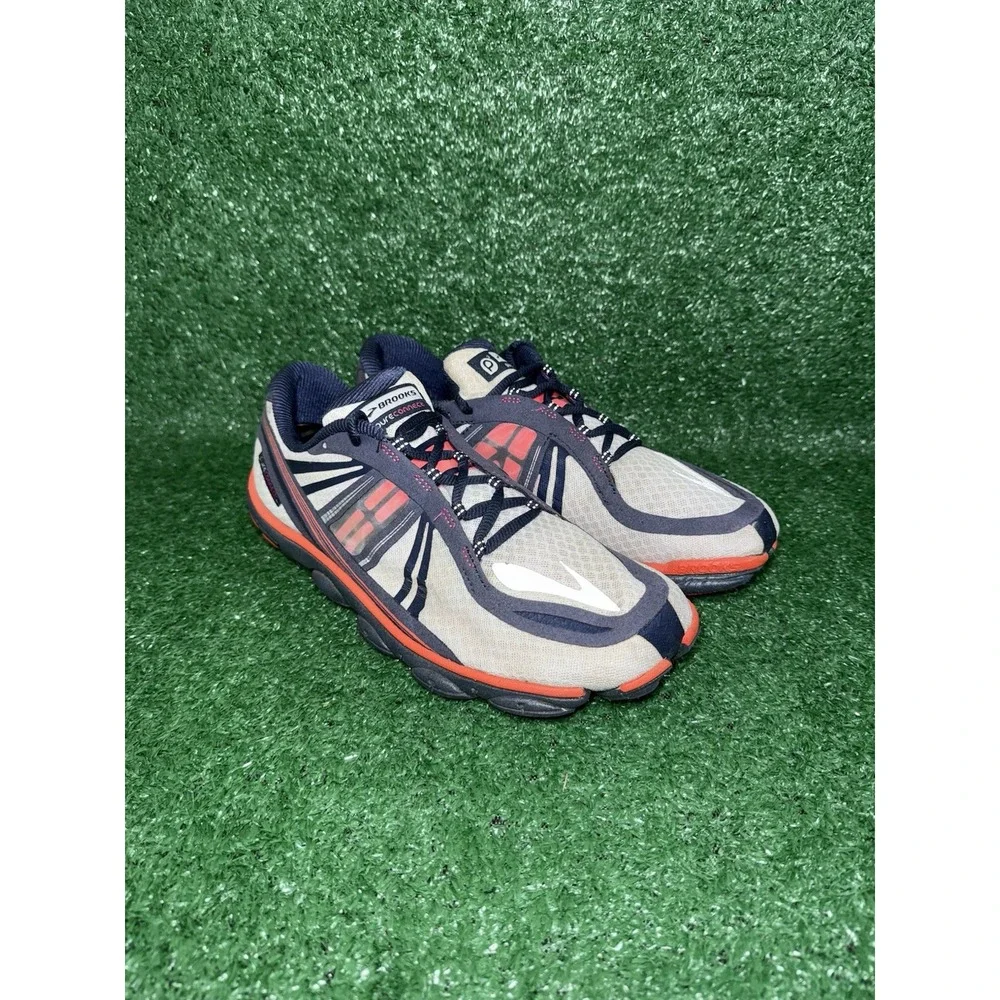 Brooks PureConnect‎ 3 Women's Size 11 Grey Blue Red Running Shoes Race Sneakers